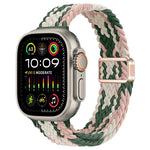 สายรัดนาฬิกาถักไนลอนหัวเข็มขัดแม่เหล็กบาง สำหรับ Apple Watch Ultra 2 49 มม., สำหรับ Apple Watch Series 9 45 มม.