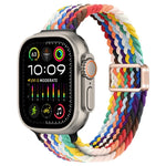 สายรัดนาฬิกาถักไนลอนหัวเข็มขัดแม่เหล็กบาง สำหรับ Apple Watch Ultra 2 49 มม., สำหรับ Apple Watch Series 9 45 มม.