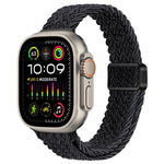 สายรัดนาฬิกาถักไนลอนหัวเข็มขัดแม่เหล็กบาง สำหรับ Apple Watch Ultra 2 49 มม., สำหรับ Apple Watch Series 9 45 มม.