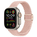 สายรัดนาฬิกาถักไนลอนหัวเข็มขัดแม่เหล็กบาง สำหรับ Apple Watch Ultra 2 49 มม., สำหรับ Apple Watch Series 9 45 มม.