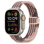 สายรัดนาฬิกาถักไนลอนหัวเข็มขัดแม่เหล็กบาง สำหรับ Apple Watch Ultra 2 49 มม., สำหรับ Apple Watch Series 9 45 มม.