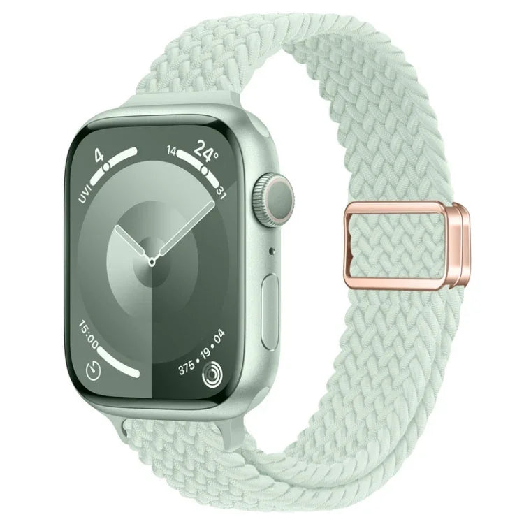 สายรัดนาฬิกาถักไนลอนหัวเข็มขัดแม่เหล็กบาง สำหรับ Apple Watch Ultra 2 49 มม., สำหรับ Apple Watch Series 9 45 มม.