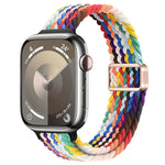 สายรัดนาฬิกาถักไนลอนหัวเข็มขัดแม่เหล็กบาง สำหรับ Apple Watch Ultra 2 49 มม., สำหรับ Apple Watch Series 9 45 มม.