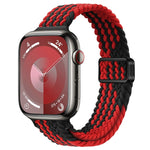 สายรัดนาฬิกาถักไนลอนหัวเข็มขัดแม่เหล็กบาง สำหรับ Apple Watch Series 9 ขนาด 41 มม. สำหรับ Apple Watch Ultra ขนาด 49 มม.