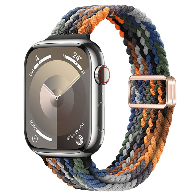 สายรัดนาฬิกาถักไนลอนหัวเข็มขัดแม่เหล็กบาง สำหรับ Apple Watch Series 9 ขนาด 41 มม. สำหรับ Apple Watch Ultra ขนาด 49 มม.