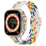สายรัดนาฬิกาถักไนลอนหัวเข็มขัดแม่เหล็กบาง สำหรับ Apple Watch Series 9 ขนาด 41 มม. สำหรับ Apple Watch Ultra ขนาด 49 มม.
