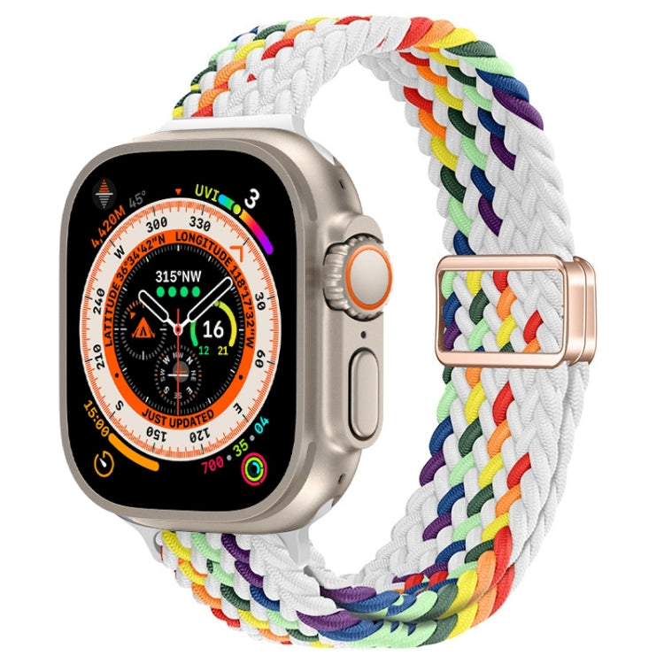สายรัดนาฬิกาถักไนลอนหัวเข็มขัดแม่เหล็กบาง สำหรับ Apple Watch Series 9 ขนาด 41 มม. สำหรับ Apple Watch Ultra ขนาด 49 มม.