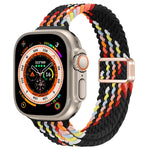สายรัดนาฬิกาถักไนลอนหัวเข็มขัดแม่เหล็กบาง สำหรับ Apple Watch Series 9 ขนาด 41 มม. สำหรับ Apple Watch Ultra ขนาด 49 มม.
