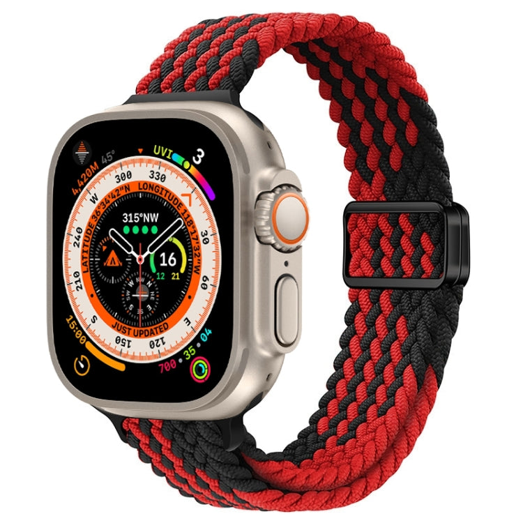 สายรัดนาฬิกาถักไนลอนหัวเข็มขัดแม่เหล็กบาง สำหรับ Apple Watch Series 9 ขนาด 41 มม. สำหรับ Apple Watch Ultra ขนาด 49 มม.