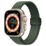 สายรัดนาฬิกาถักไนลอนหัวเข็มขัดแม่เหล็กบาง สำหรับ Apple Watch Series 9 ขนาด 41 มม. สำหรับ Apple Watch Ultra ขนาด 49 มม.