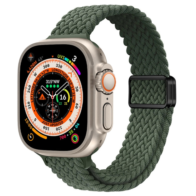 สายรัดนาฬิกาถักไนลอนหัวเข็มขัดแม่เหล็กบาง สำหรับ Apple Watch Series 9 ขนาด 41 มม. สำหรับ Apple Watch Ultra ขนาด 49 มม.