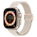 สายรัดนาฬิกาถักไนลอนหัวเข็มขัดแม่เหล็กบาง สำหรับ Apple Watch Series 9 ขนาด 41 มม. สำหรับ Apple Watch Ultra ขนาด 49 มม.