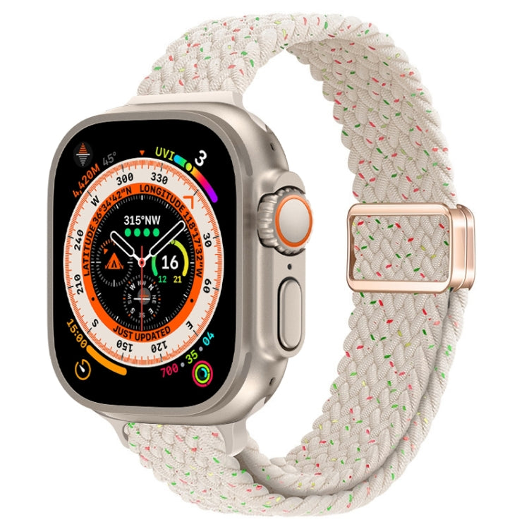 สายรัดนาฬิกาถักไนลอนหัวเข็มขัดแม่เหล็กบาง สำหรับ Apple Watch Series 9 ขนาด 41 มม. สำหรับ Apple Watch Ultra ขนาด 49 มม.