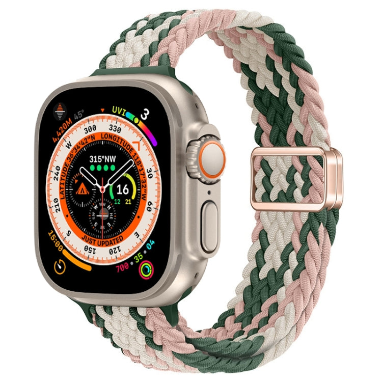 สายรัดนาฬิกาถักไนลอนหัวเข็มขัดแม่เหล็กบาง สำหรับ Apple Watch Series 9 ขนาด 41 มม. สำหรับ Apple Watch Ultra ขนาด 49 มม.