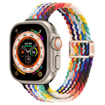 สายรัดนาฬิกาถักไนลอนหัวเข็มขัดแม่เหล็กบาง สำหรับ Apple Watch Series 9 ขนาด 41 มม. สำหรับ Apple Watch Ultra ขนาด 49 มม.