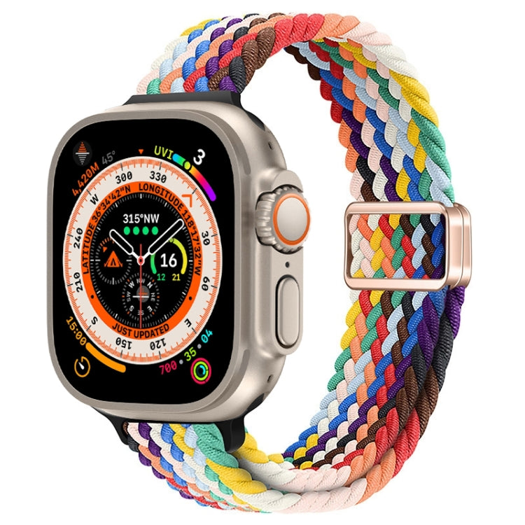 สายรัดนาฬิกาถักไนลอนหัวเข็มขัดแม่เหล็กบาง สำหรับ Apple Watch Series 9 ขนาด 41 มม. สำหรับ Apple Watch Ultra ขนาด 49 มม.