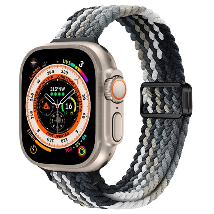 สายรัดนาฬิกาถักไนลอนหัวเข็มขัดแม่เหล็กบาง สำหรับ Apple Watch Series 9 ขนาด 41 มม. สำหรับ Apple Watch Ultra ขนาด 49 มม.