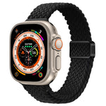 สายรัดนาฬิกาถักไนลอนหัวเข็มขัดแม่เหล็กบาง สำหรับ Apple Watch Series 9 ขนาด 41 มม. สำหรับ Apple Watch Ultra ขนาด 49 มม.