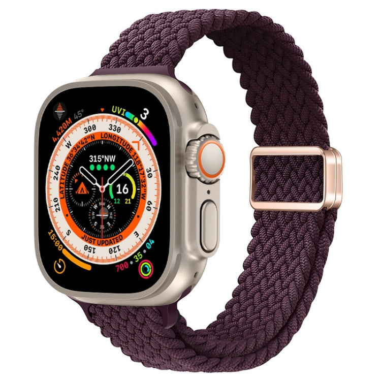 สายรัดนาฬิกาถักไนลอนหัวเข็มขัดแม่เหล็กบาง สำหรับ Apple Watch Series 9 ขนาด 41 มม. สำหรับ Apple Watch Ultra ขนาด 49 มม.