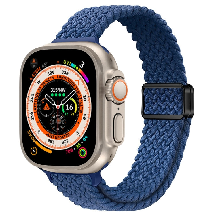 สายรัดนาฬิกาถักไนลอนหัวเข็มขัดแม่เหล็กบาง สำหรับ Apple Watch Series 9 ขนาด 41 มม. สำหรับ Apple Watch Ultra ขนาด 49 มม.
