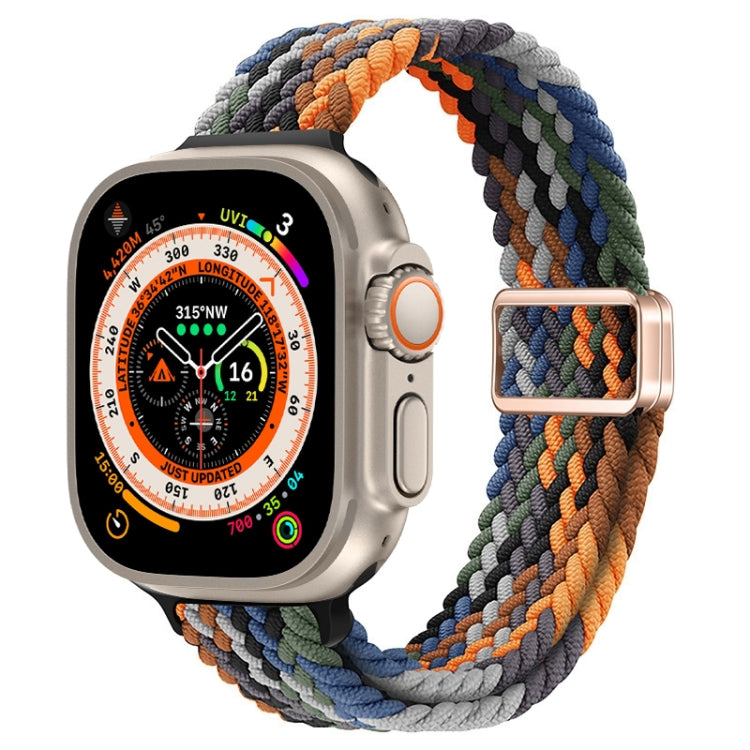 สายรัดนาฬิกาถักไนลอนหัวเข็มขัดแม่เหล็กบาง สำหรับ Apple Watch Series 9 ขนาด 41 มม. สำหรับ Apple Watch Ultra ขนาด 49 มม.