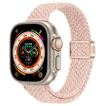 สายรัดนาฬิกาถักไนลอนหัวเข็มขัดแม่เหล็กบาง สำหรับ Apple Watch Series 9 ขนาด 41 มม. สำหรับ Apple Watch Ultra ขนาด 49 มม.