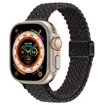 สายรัดนาฬิกาถักไนลอนหัวเข็มขัดแม่เหล็กบาง สำหรับ Apple Watch Series 9 ขนาด 41 มม. สำหรับ Apple Watch Ultra ขนาด 49 มม.