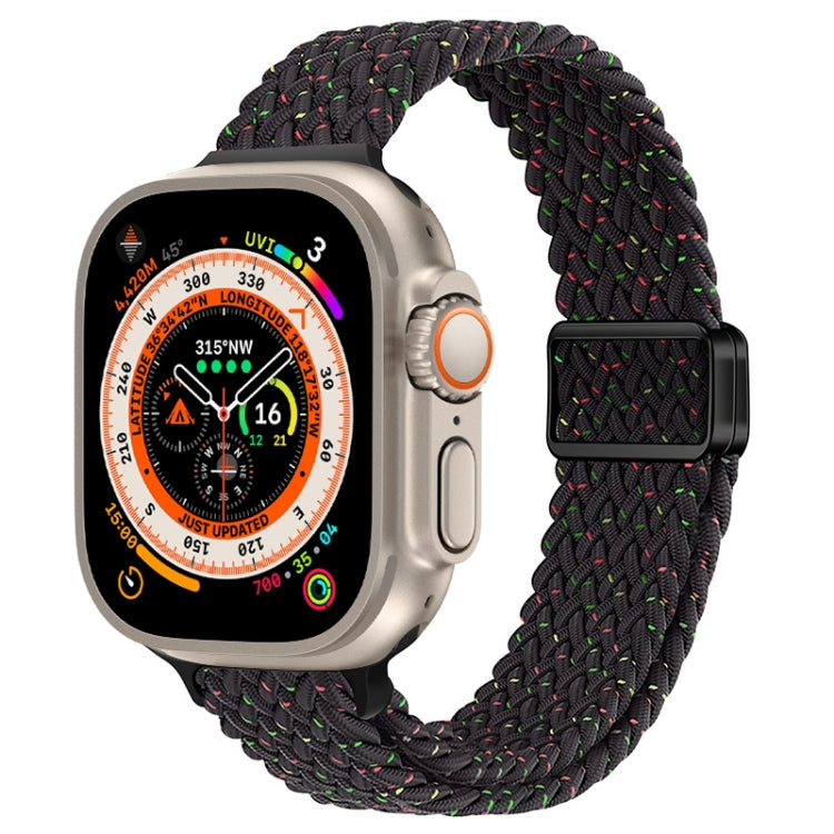 สายรัดนาฬิกาถักไนลอนหัวเข็มขัดแม่เหล็กบาง สำหรับ Apple Watch Series 9 ขนาด 41 มม. สำหรับ Apple Watch Ultra ขนาด 49 มม.