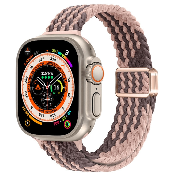 สายรัดนาฬิกาถักไนลอนหัวเข็มขัดแม่เหล็กบาง สำหรับ Apple Watch Series 9 ขนาด 41 มม. สำหรับ Apple Watch Ultra ขนาด 49 มม.