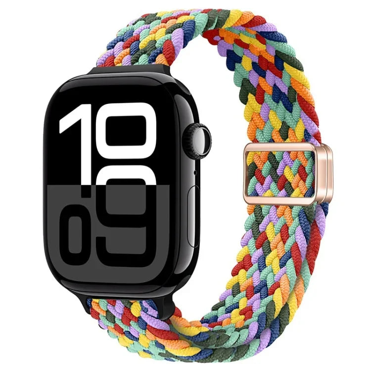 สายรัดนาฬิกาถักไนลอนหัวเข็มขัดแม่เหล็กบาง สำหรับ Apple Watch Series 10 46 มม., สำหรับ Apple Watch Series 10 42 มม.