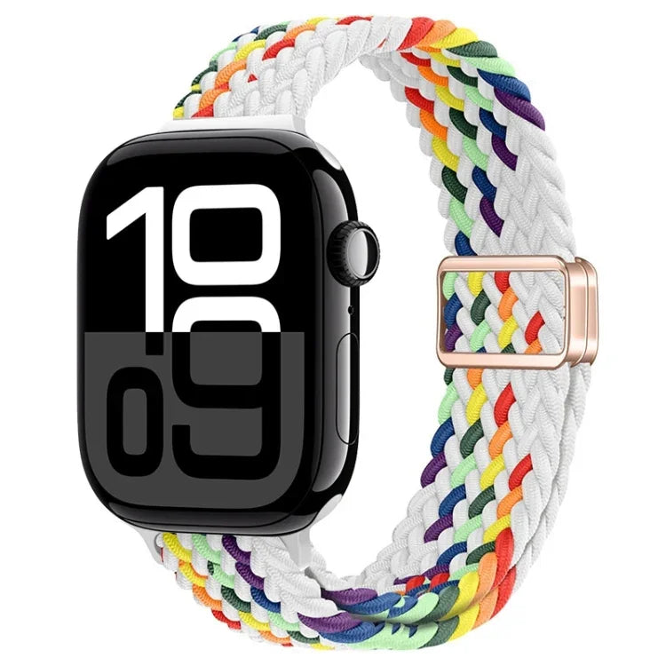 สายรัดนาฬิกาถักไนลอนหัวเข็มขัดแม่เหล็กบาง สำหรับ Apple Watch Series 10 46 มม., สำหรับ Apple Watch Series 10 42 มม.