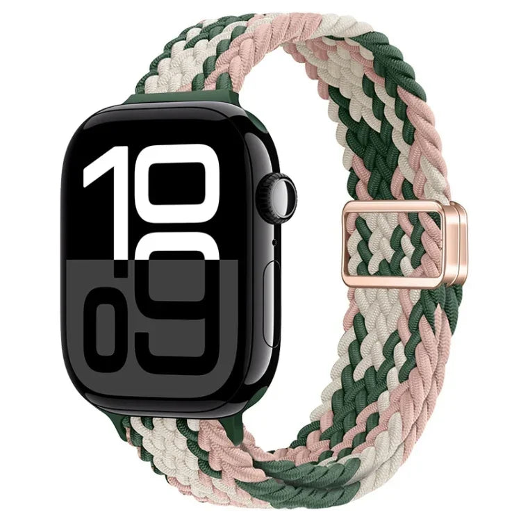 สายรัดนาฬิกาถักไนลอนหัวเข็มขัดแม่เหล็กบาง สำหรับ Apple Watch Series 10 46 มม., สำหรับ Apple Watch Series 10 42 มม.