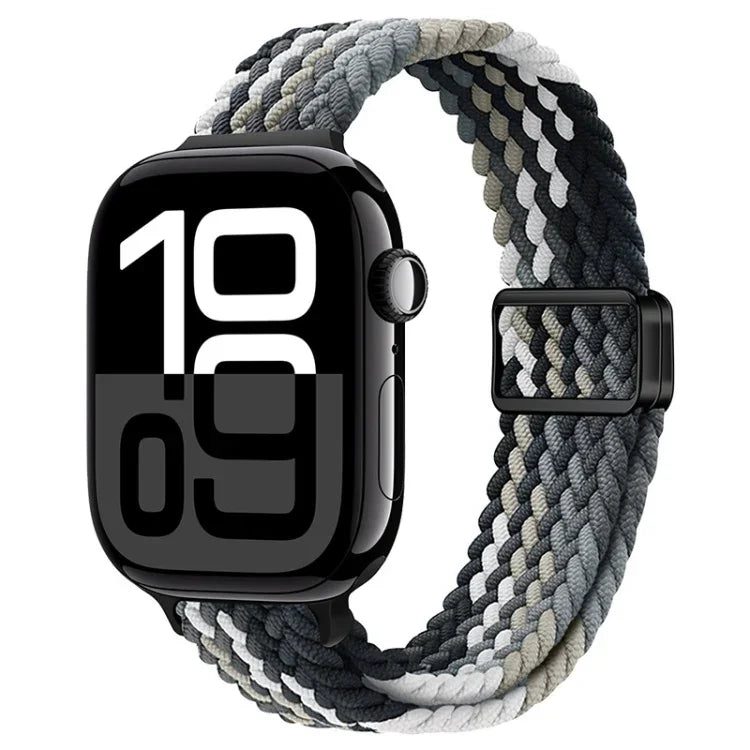 สายรัดนาฬิกาถักไนลอนหัวเข็มขัดแม่เหล็กบาง สำหรับ Apple Watch Series 10 46 มม., สำหรับ Apple Watch Series 10 42 มม.