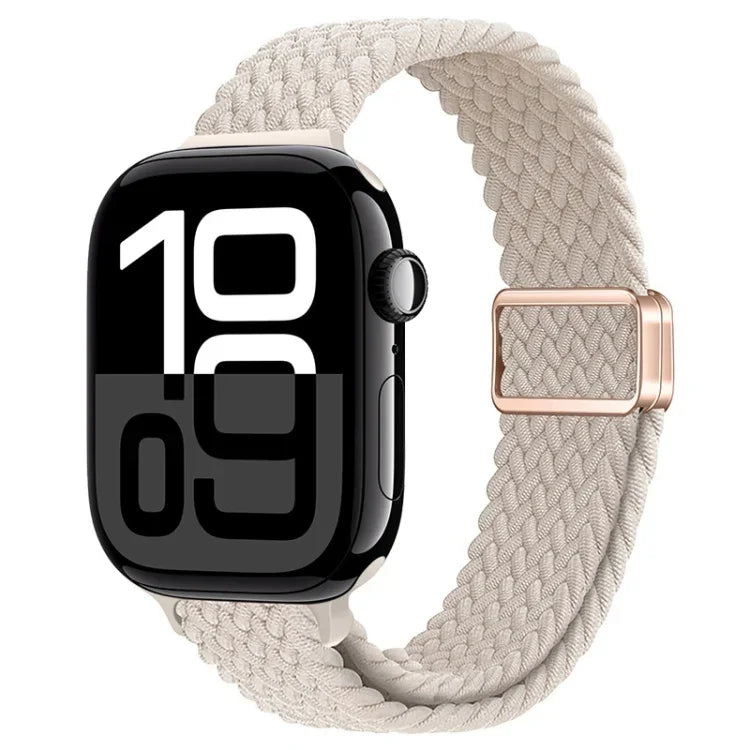สายรัดนาฬิกาถักไนลอนหัวเข็มขัดแม่เหล็กบาง สำหรับ Apple Watch Series 10 46 มม., สำหรับ Apple Watch Series 10 42 มม.