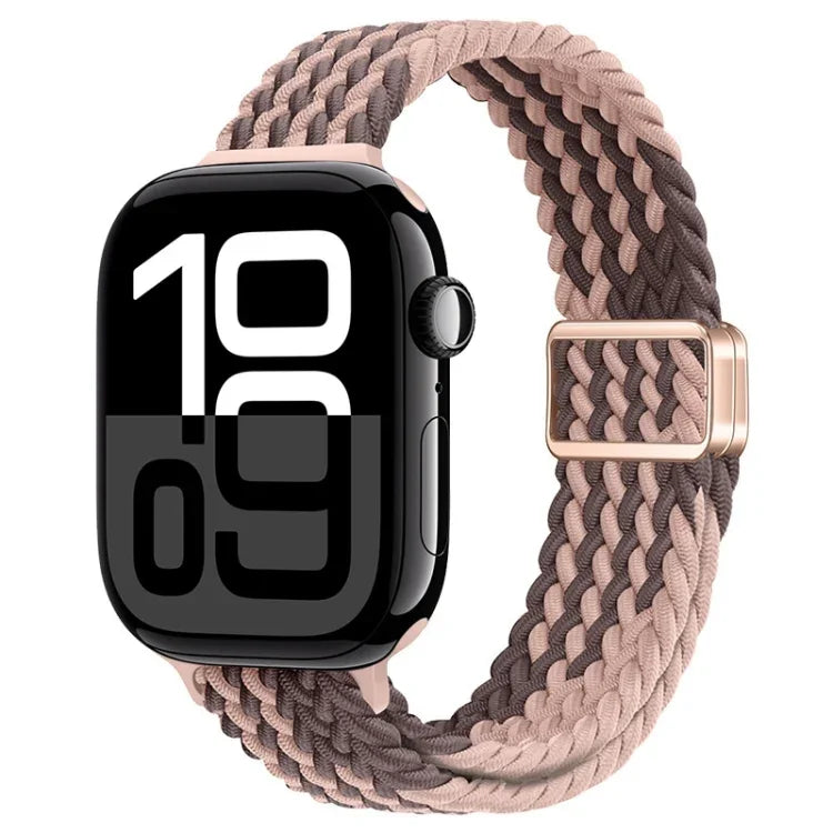 สายรัดนาฬิกาถักไนลอนหัวเข็มขัดแม่เหล็กบาง สำหรับ Apple Watch Series 10 46 มม., สำหรับ Apple Watch Series 10 42 มม.