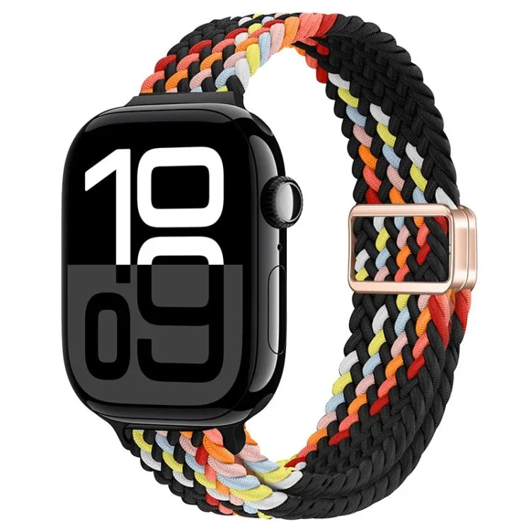 สายรัดนาฬิกาถักไนลอนหัวเข็มขัดแม่เหล็กบาง สำหรับ Apple Watch Series 10 46 มม., สำหรับ Apple Watch Series 10 42 มม.