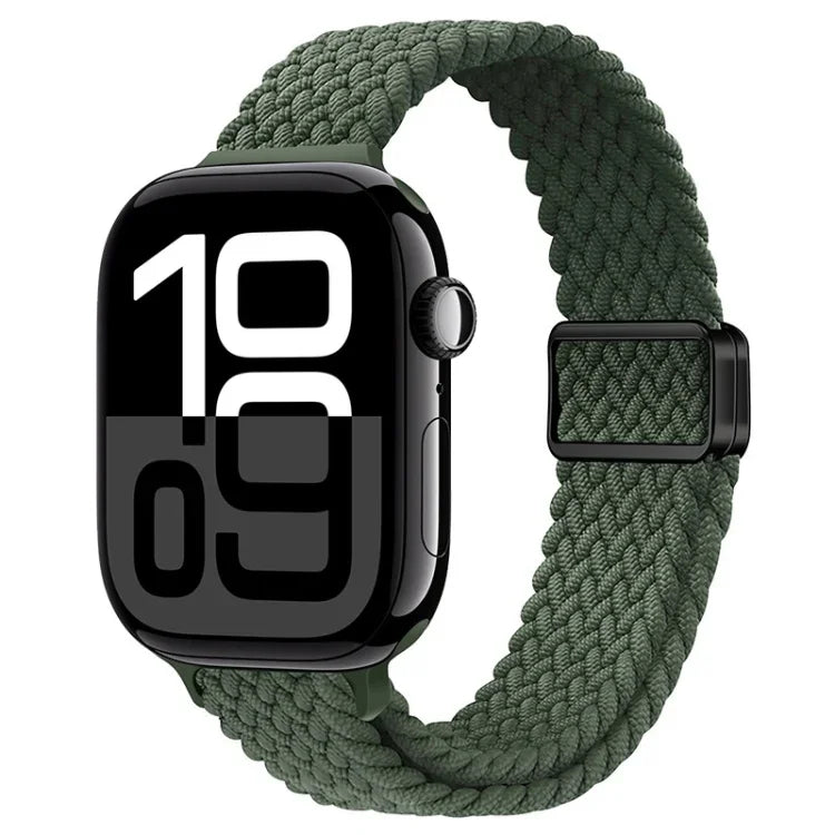สายรัดนาฬิกาถักไนลอนหัวเข็มขัดแม่เหล็กบาง สำหรับ Apple Watch Series 10 46 มม., สำหรับ Apple Watch Series 10 42 มม.