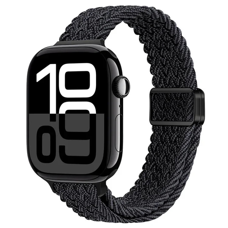 สายรัดนาฬิกาถักไนลอนหัวเข็มขัดแม่เหล็กบาง สำหรับ Apple Watch Series 10 46 มม., สำหรับ Apple Watch Series 10 42 มม.