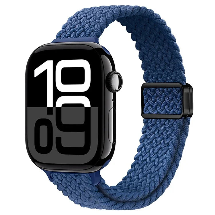 สายรัดนาฬิกาถักไนลอนหัวเข็มขัดแม่เหล็กบาง สำหรับ Apple Watch Series 10 46 มม., สำหรับ Apple Watch Series 10 42 มม.