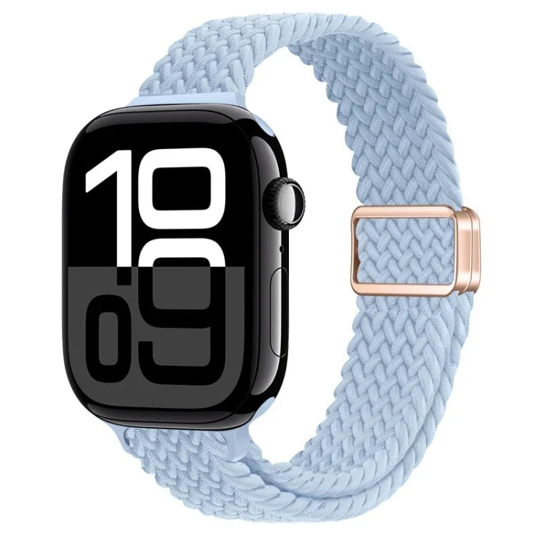 สายรัดนาฬิกาถักไนลอนหัวเข็มขัดแม่เหล็กบาง สำหรับ Apple Watch Series 10 46 มม., สำหรับ Apple Watch Series 10 42 มม.