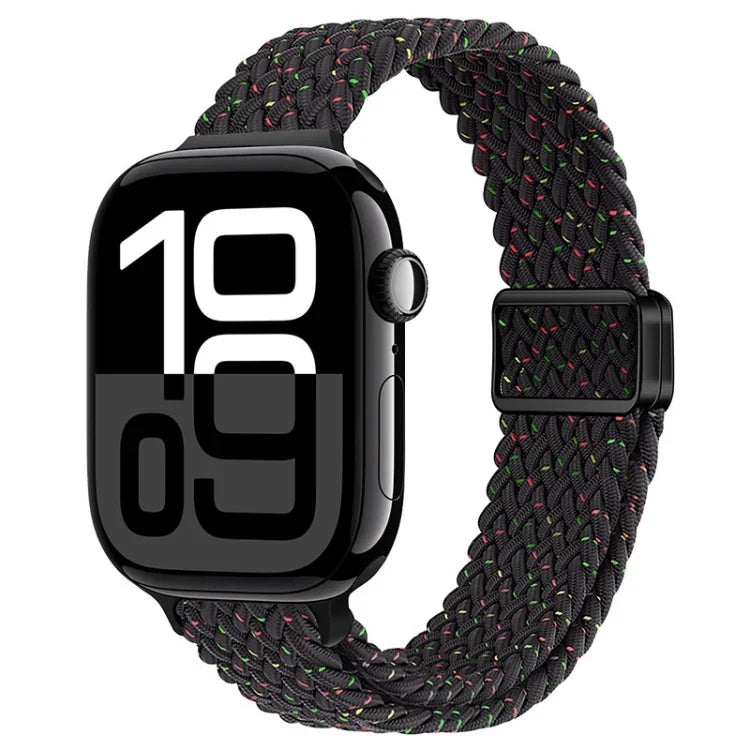 สายรัดนาฬิกาถักไนลอนหัวเข็มขัดแม่เหล็กบาง สำหรับ Apple Watch Series 10 46 มม., สำหรับ Apple Watch Series 10 42 มม.
