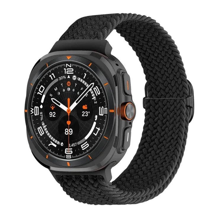 Slide Buckle Nylon Braided Watch Band, For Samsung Galaxy Watch Ultra 47mm / Ultra 2025
