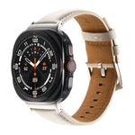 สายรัดนาฬิกาหนังแท้เรียบ สำหรับ Samsung Galaxy Watch Ultra 47 มม. / Ultra 2025