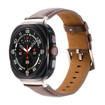 สายรัดนาฬิกาหนังแท้เรียบ สำหรับ Samsung Galaxy Watch Ultra 47 มม. / Ultra 2025