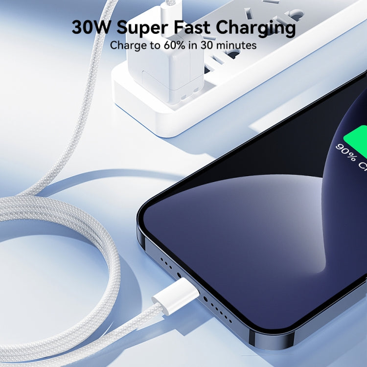 JOYROOM S-A45 สายชาร์จเร็ว 30W USB-C / Type-C เป็น 8 Pin ความยาว 1 ม.