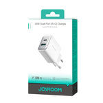 JOYROOM JR-TCF15 30W USB+USB-C / Type-C ชาร์จเร็ว, ปลั๊ก EU, ปลั๊ก UK
