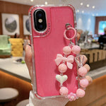TPU + PC + Glitter Sequins Full Coverage Phone Case with Bracelet, For iPhone 14 Pro, For iPhone 14 Pro Max, For iPhone 6 / 7 / 8 / SE 2020, For iPhone 13 Pro Max, For iPhone 13 Pro, For iPhone 13, For iPhone 12 / 12 Pro, For iPhone 12 Pro Max         ...