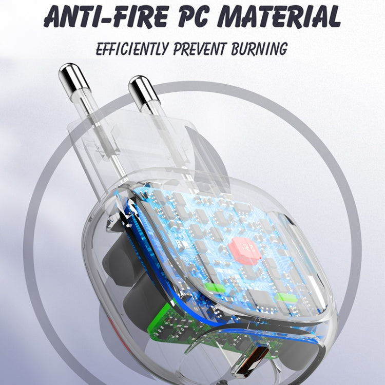 LDNIO A1206C PD27W USB-C / Type-C ชาร์จเร็ว พร้อมสาย 8 พิน 1 เมตร, ปลั๊ก EU