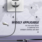 LDNIO A1206C PD27W USB-C / Type-C ชาร์จเร็ว พร้อมสาย 8 พิน 1 เมตร, ปลั๊ก EU