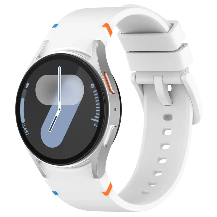 สายรัดนาฬิกาซิลิโคนสีเรียบเย็บตะเข็บอย่างเป็นทางการ สำหรับ Samsung Galaxy Watch 7 40 / 44 มม.